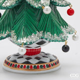 edg enzo de gasperi edg enzo de gasperi pino poly di natale con perle h 36 cm d 19 cm green ean 8059824561060