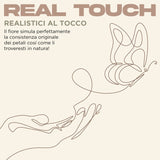 edg enzo de gasperi edg enzo de gasperi rosa ramo con foglie h 58 cm pianta artificiale pesca ean 8059824647405