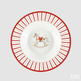 edg enzo de gasperi edg enzo de gasperi servizio piatti natale xmas 24 pz in ceramica rosso verde piano fondo dessert e ciotole ean 8059824668127