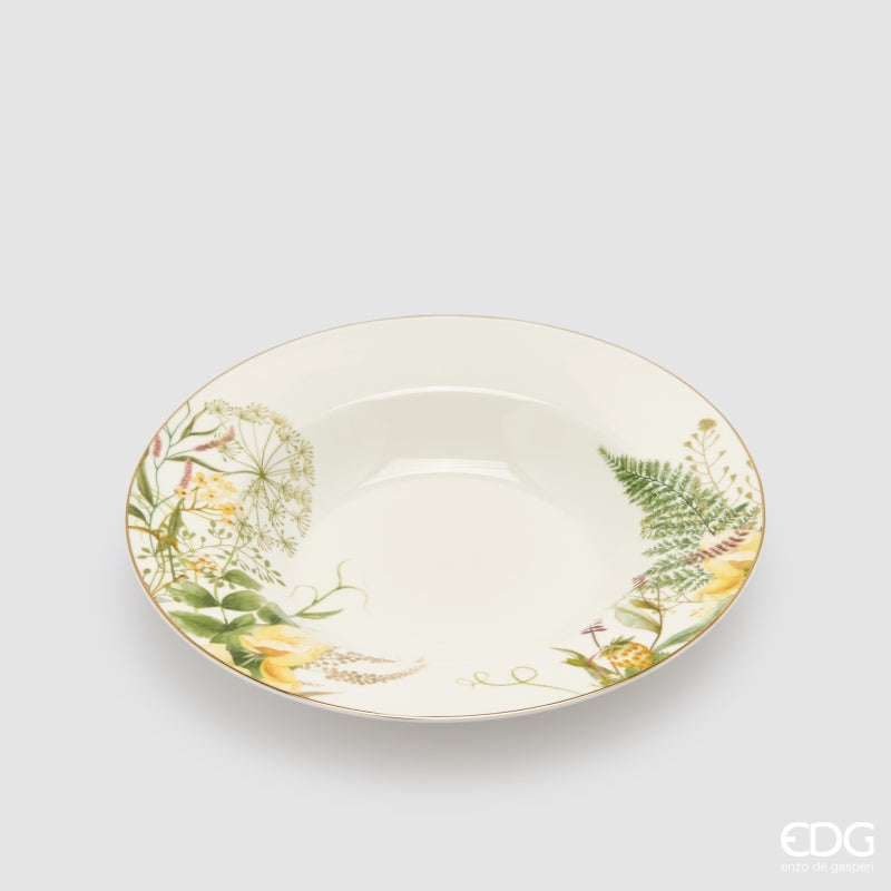 edg enzo de gasperi edg enzo de gasperi set piatti fiorimix fondi piatti frutta ciotoli 24 pz giallo verde ean 8059824654663