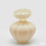 edg enzo de gasperi edg enzo de gasperi vaso flow sinuoso h 32 cm d 26 cm waterproof vetro avorio ean 8059824597229