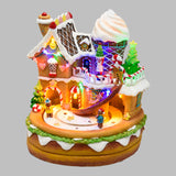 Case del villaggio di Natale, mini casa in resina illuminata, scena di neve che si illumina al buio, edifici da collezione, figurine in miniatura di Natale, ornamento in resina artigianale ( Color Case del villaggio di Natale, mini casa in resina illuminata, scena di neve che si illumina al buio, edifici da collezione, figurine in miniatura di Natale, ornamento in resina artigianale ( Color