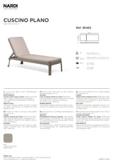 nardi nardi cuscino per lettino plano sfoderabile colore lino ean 8010352647466