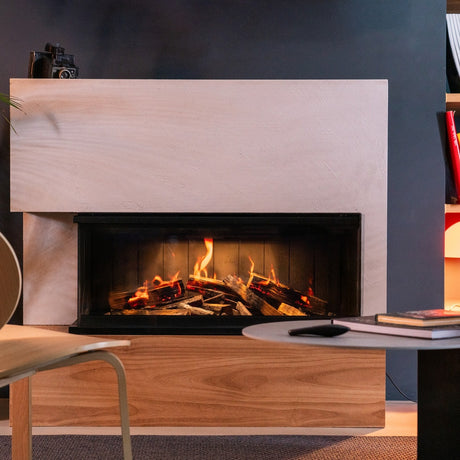 nobis nobis camino elettrico janus 90 senza ventilazione a led 4k fiamma olografica