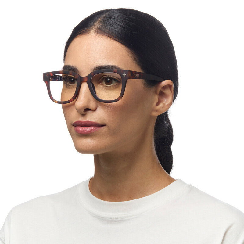 okkia okkia occhiale da lettura mod giovanni premontato soft touch spring anti luce blu magframe havana diottrie 2 00 ean 8056211370786