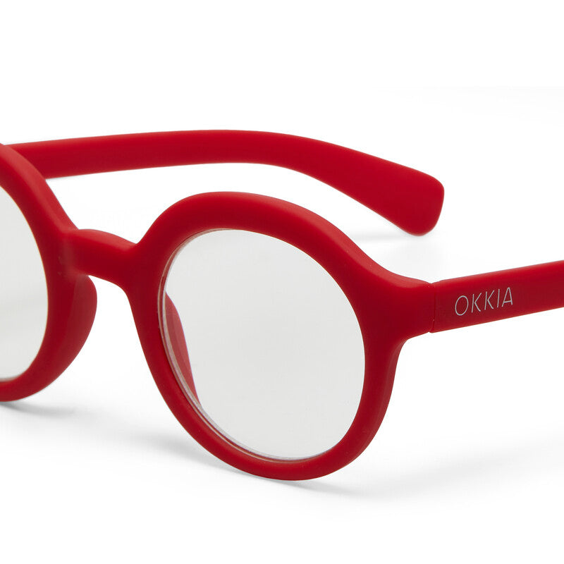okkia okkia occhiale da lettura mod lauro premontato soft touch red diottrie 1 50 ean 8056211371042