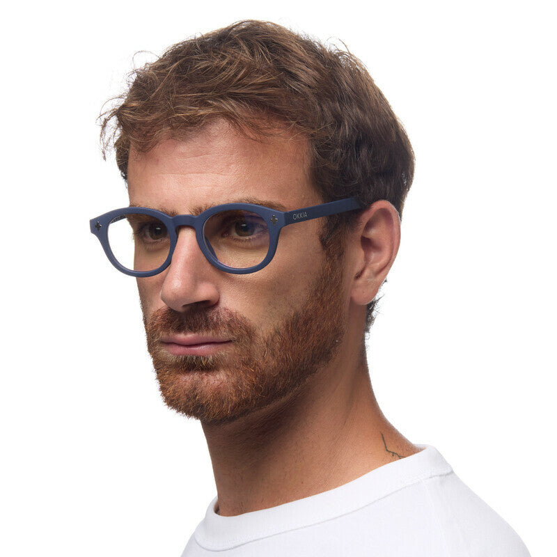 okkia okkia occhiale da lettura mod nashville premontato soft touch spring anti luce blu midnight diottrie 1 00 ean 8056211375088