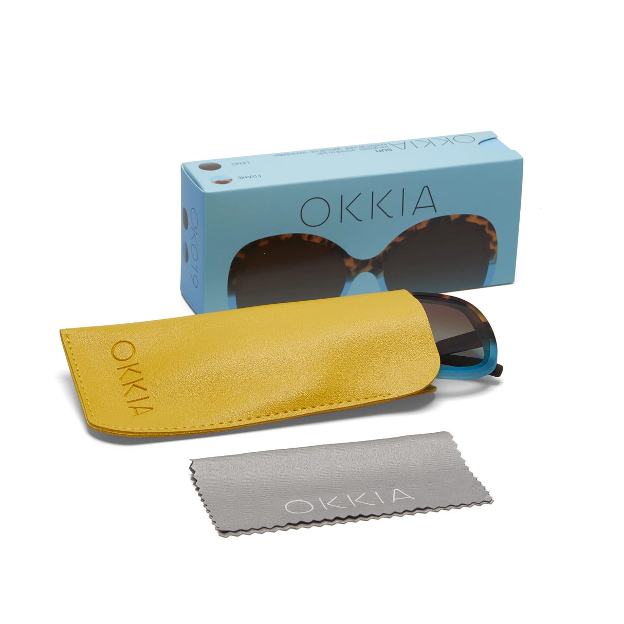 okkia okkia occhiale da sole premontato butterfly mod anna havana blue ean 8052862288913