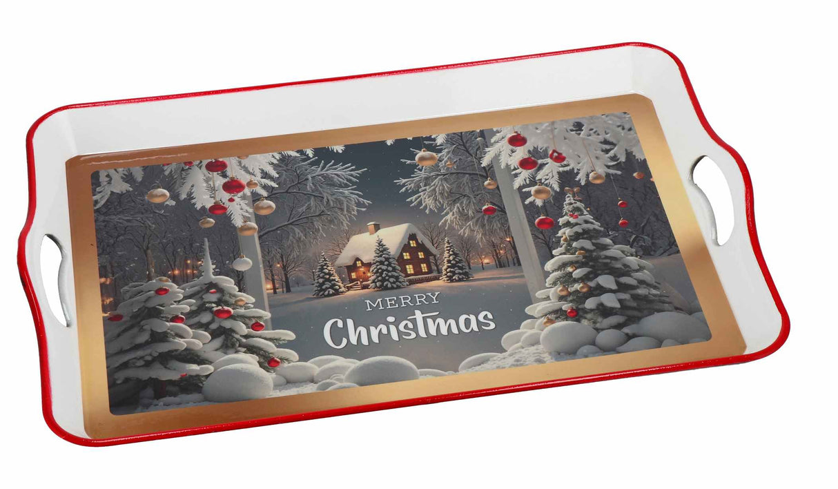 regalo italiano regalo italiano vassoio rettangolare natale plastica 53 x 35 cm h 5 cm ass multicolor 1 pz ean 8057586115156