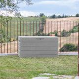 toomax toomax baule da giardino dolomiti 410 grigio tortora contenitore in plastica resistente ai raggi uv ean 8009371904247