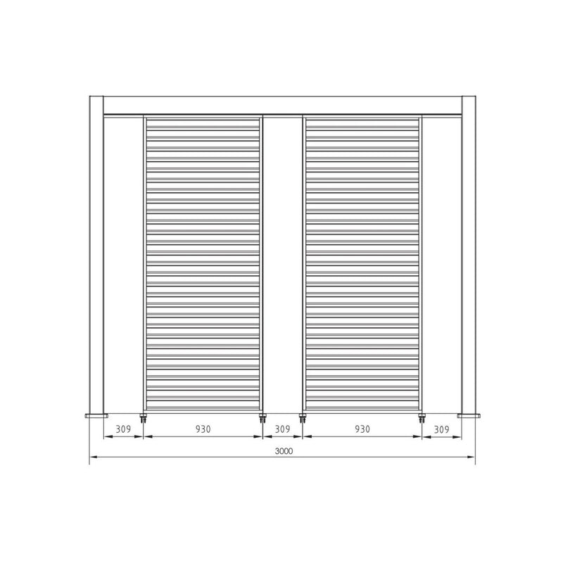 bizzotto bizzotto frangisole laterale per pergola ocean h 238 cm l 93 cm bianco ean 8051836466920
