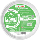 contital contital piatti piani monouso alluminio laccato bianco d 218 mm cf 25 pz ean 8011851101060