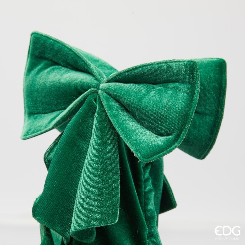edg enzo de gasperi edg enzo de gasperi decoro cono con fiocchi di natale h 150 cm d 55 cm 3 pz green ean 8059824583970