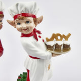 edg enzo de gasperi edg enzo de gasperi decoro elfo cuoco di natale ass h 30 cm green red 1 pz ean 8059824389497