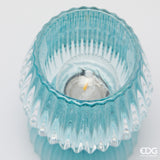 edg enzo de gasperi edg enzo de gasperi lampada da tavolo biforma a righe led h 13 cm d 9 cm ip20 celeste ean 8059824630414