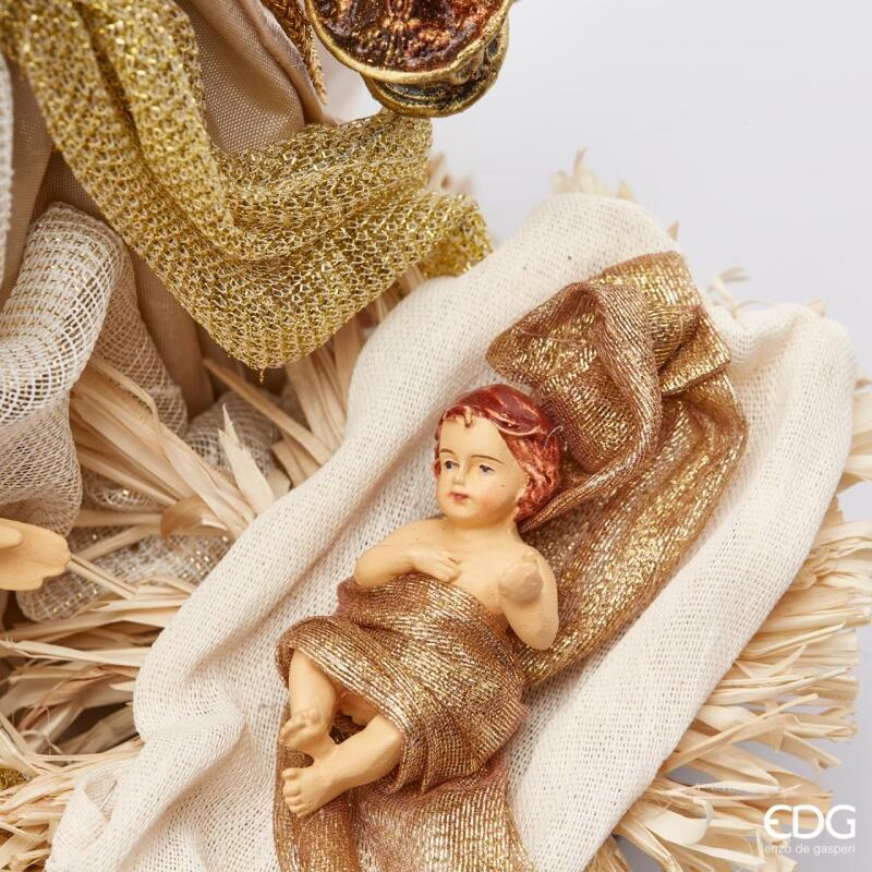 edg enzo de gasperi edg enzo de gasperi natavita natalizia tessuto con base h 30 cm green pink ean 8059824280725