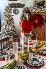 guzzini guzzini vassoio ovale piccolo natalizio harmonia melamina 365 x 27cm table decor bianco verde ean 8008392412564