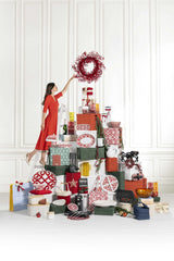 guzzini guzzini vassoio tondo grande natalizio harmonia melamina d 4550 cm table decor bianco rosso ean 8008392412847