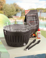 lotusgrill lotusgrill barbecue portatile 35 x 35 x 23 4 cm per interno ed esterno nero ean 4260023010820