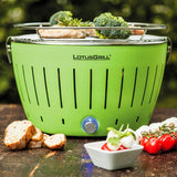 lotusgrill lotusgrill barbecue portatile 35 x 35 x 23 4 cm per interno ed esterno verde ean 4260023010844