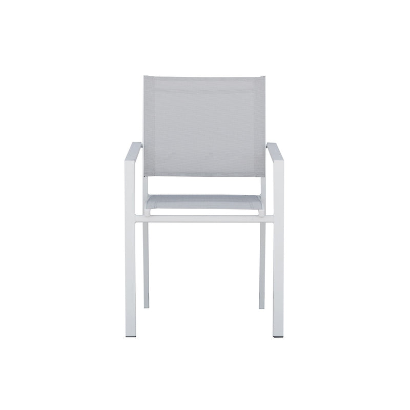 moia greenwood moia greenwood sedia poltrona zara in alluminio bianco e textilene grigio sedia outdoor con braccioli impilabile ean 8013054834929