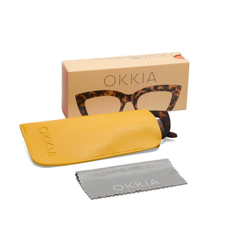 okkia okkia occhiale da lettura mod claudia premontato gatto soft touch havana diottrie 2 00 ean 8055773193086