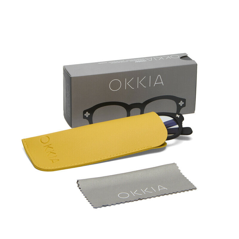 okkia okkia occhiale da lettura mod nashville premontato soft touch spring anti luce blu nero diottrie 2 50 ean 8056211374968