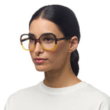 okkia okkia occhiale da lettura mod verona premontato butterfly soft touch spring anti luce blu havana giallo diottrie 2 50 ean 8056211374487