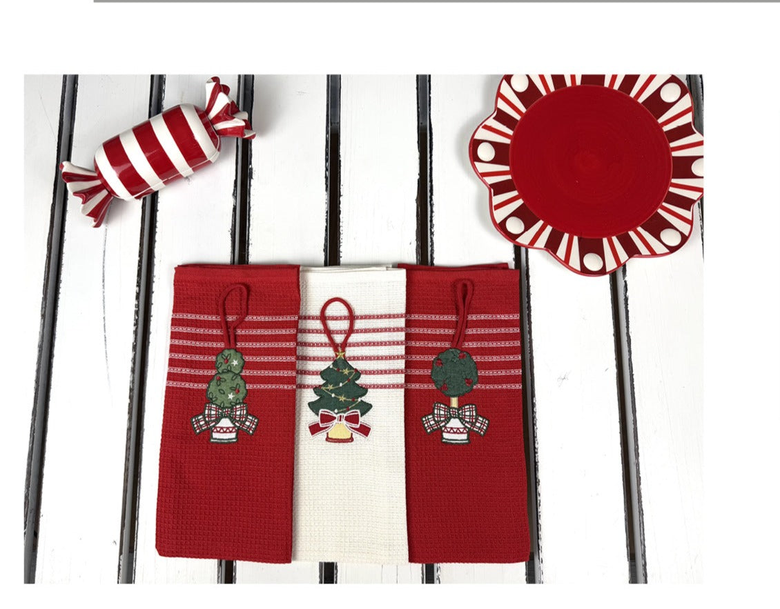 preziosa home preziosa home set 3 pz strofinacci natale sommaruga ass nidone ricamati 50 x 70 cm bianco rosso 1 pz ean 8050264038594