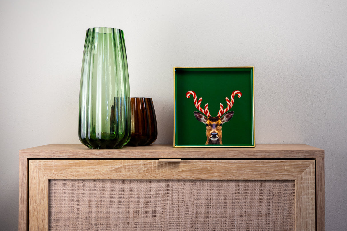 wd lifestyle wd lifestyle vassoio svuota tasche quadrato 20 x 20 cm decoro corna candy cane natale ean 8053300577859