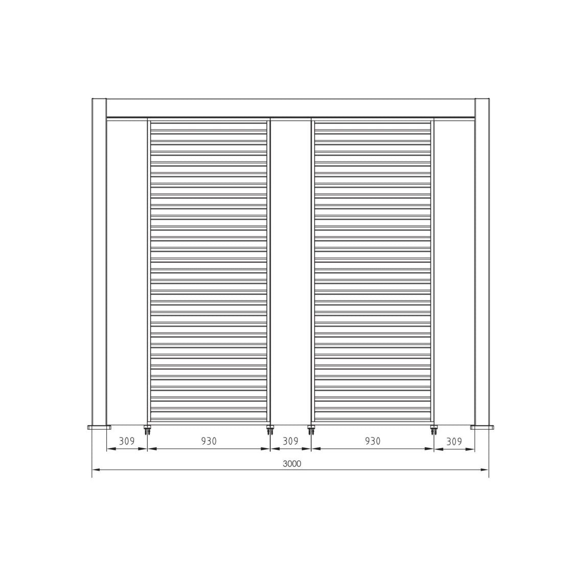 bizzotto bizzotto frangisole laterale per pergola ocean h 238 cm l 93 cm antracite ean 8051836466913