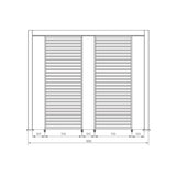 bizzotto bizzotto frangisole laterale per pergola ocean h 238 cm l 93 cm antracite ean 8051836466913