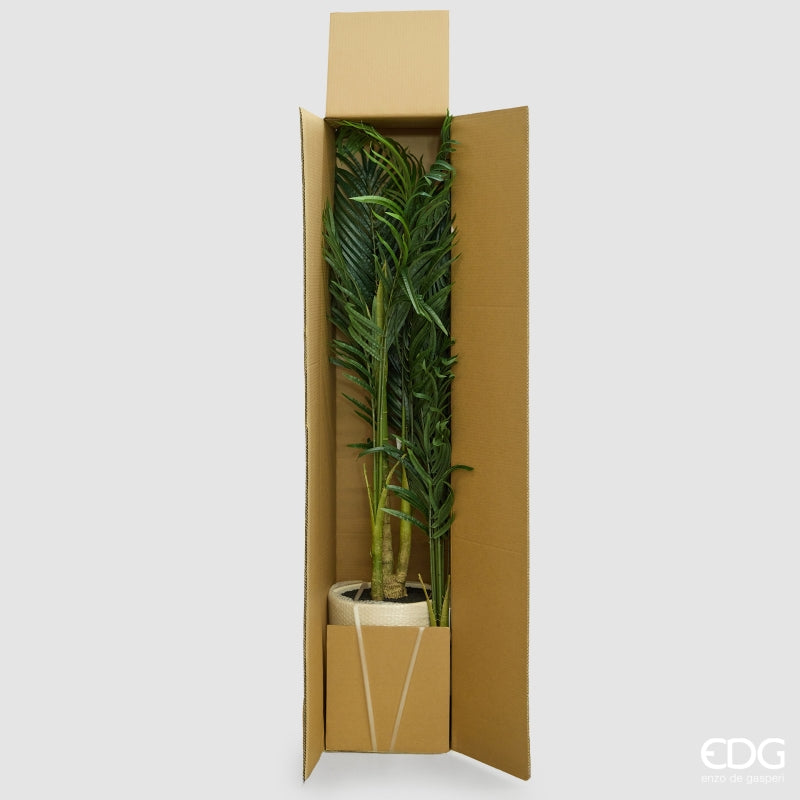 edg enzo de gasperi edg enzo de gasperi palma areca vogue con vaso pianta artificiale h 183 cm verde ean 8059824607393