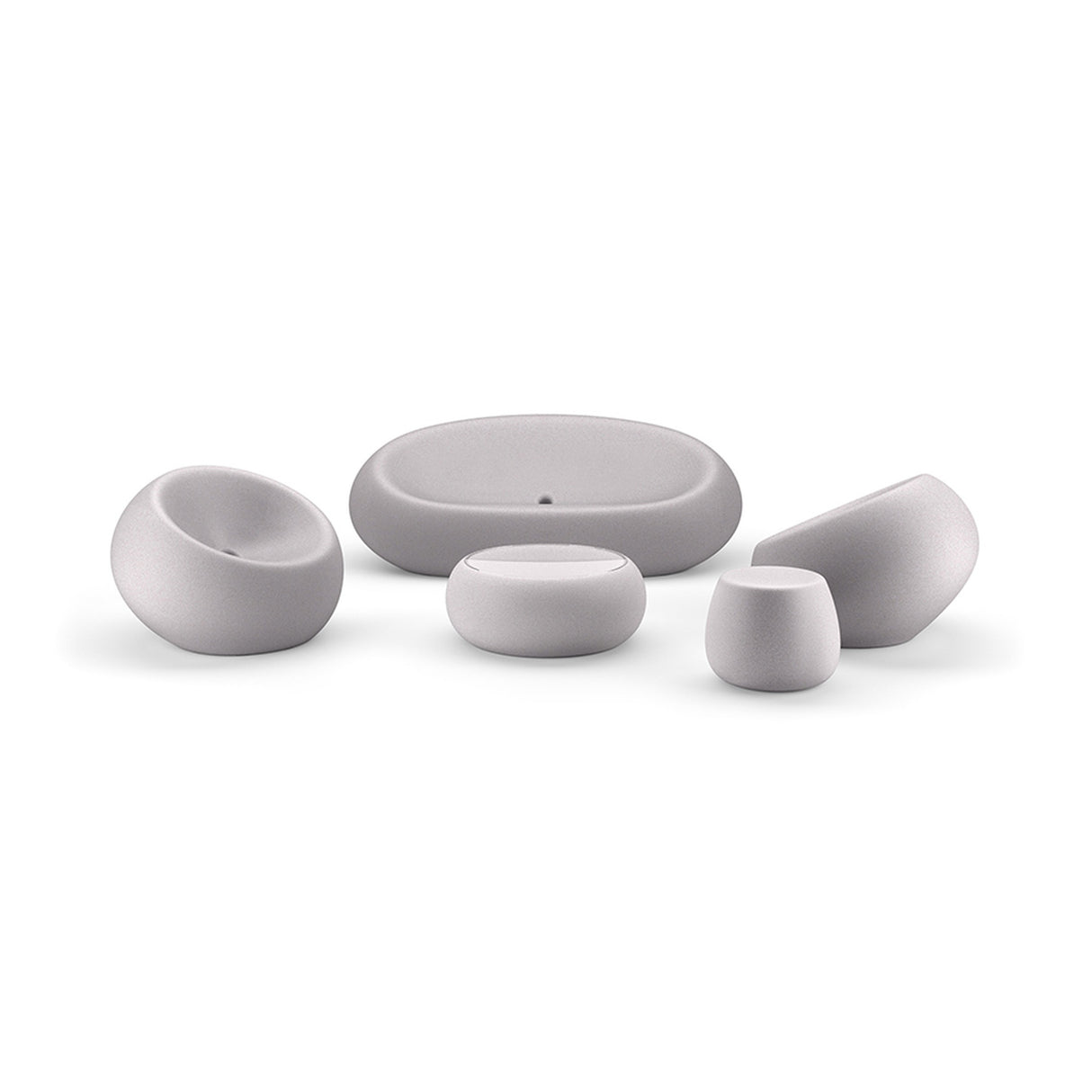 plust plust Sessel Boom für drinnen und draußen, Farbe: Stein