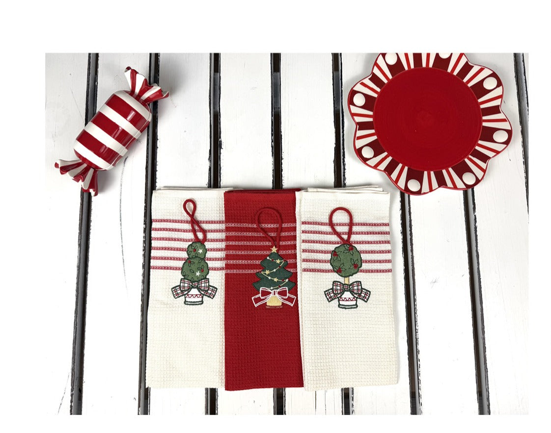 preziosa home preziosa home set 3 pz strofinacci natale sommaruga ass nidone ricamati 50 x 70 cm bianco rosso 1 pz ean 8050264038594