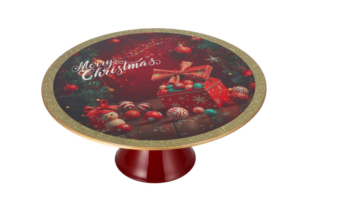 regalo italiano regalo italiano alzata tonda natale plastica d 33 cm h 14 cm ass multicolor 1 pz ean 8057586115194