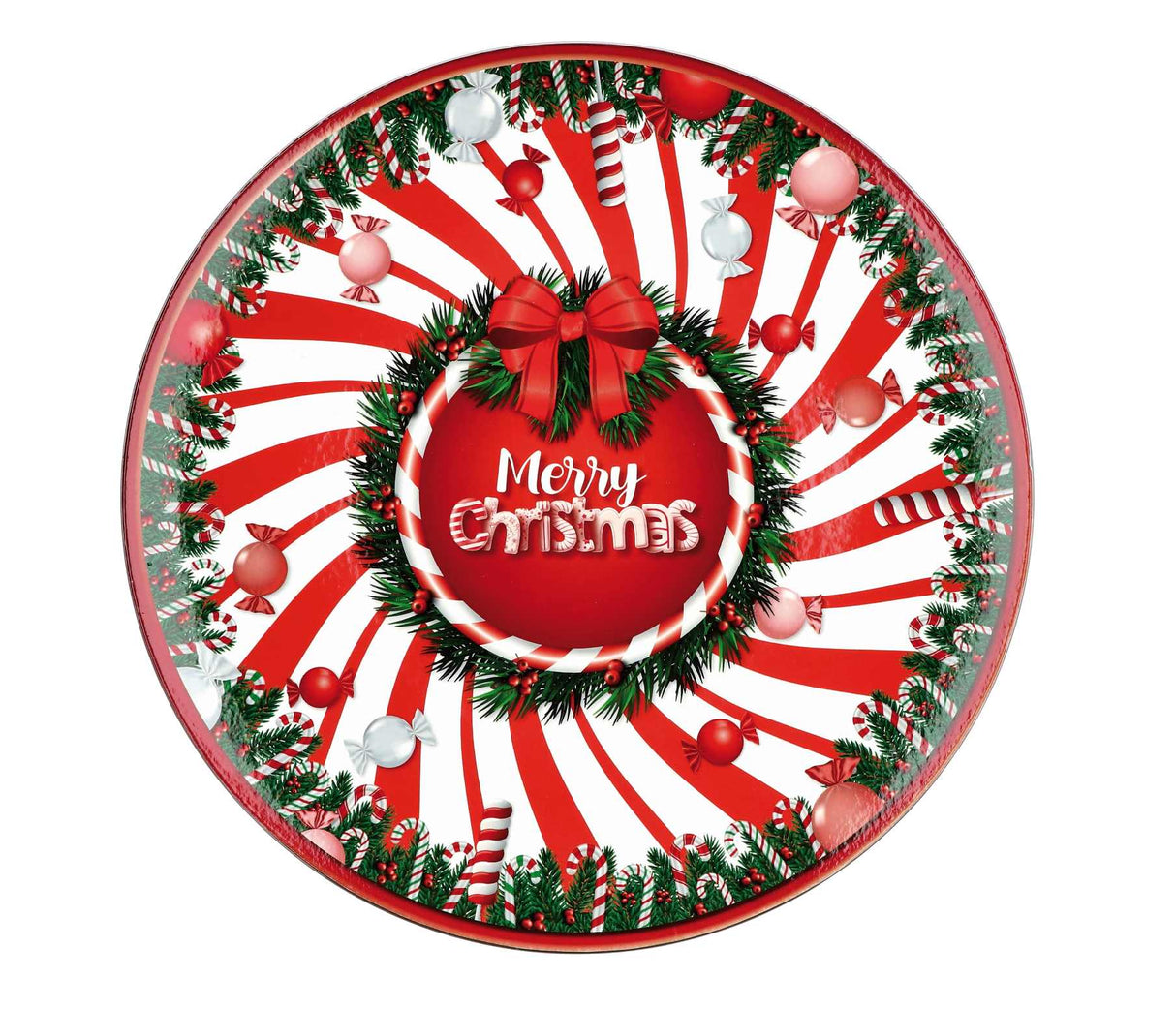 regalo italiano regalo italiano sottopiatto natale tondo plastica d 33 cm ass multicolor 1 pz ean 8057586065031