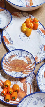 rose tulipani rose tulipani set 2 piatti fondi ocean line melamina d 19 cm ean 8018594611153