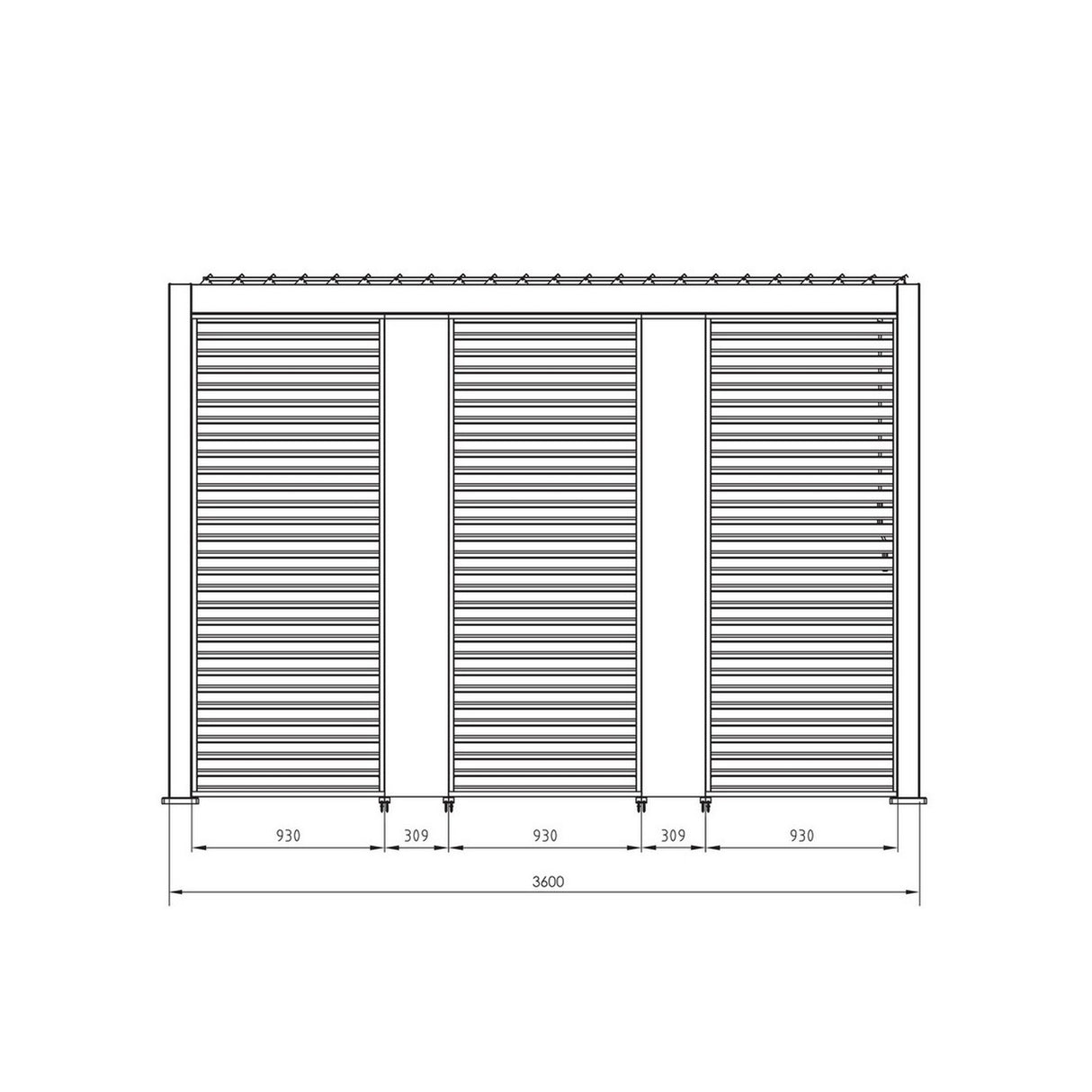 bizzotto bizzotto frangisole laterale per pergola ocean h 238 cm l 93 cm bianco ean 8051836466920