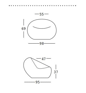 plust plust Sessel Boom für drinnen und draußen, Farbe: Stein