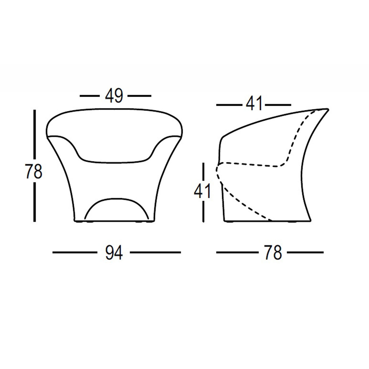 plust plust poltrona ohla colore pietra