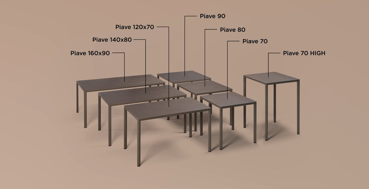 nardi nardi 70, quadratischer Tisch, lackiert, Seil-Laminat, Material: Seil, EAN 8010352554481