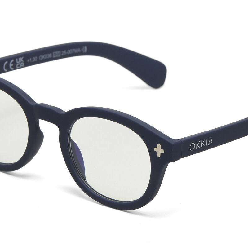 okkia okkia occhiale da lettura mod nashville premontato soft touch spring anti luce blu midnight diottrie 2 00 ean 8056211375101