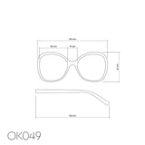 okkia okkia occhiale da lettura mod verona premontato butterfly soft touch spring anti luce blu havana pink diottrie 3 00 ean 8056211374449