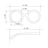 okkia okkia occhiale da sole premontato mod monica round black in pink ean 8055773196445