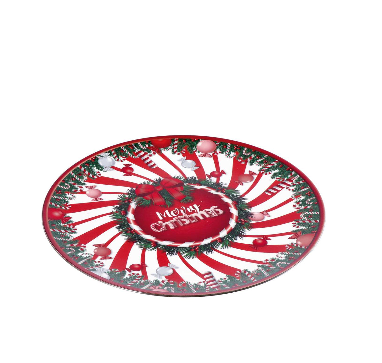 regalo italiano regalo italiano sottopiatto natale tondo plastica d 33 cm ass multicolor 1 pz ean 8057586065031