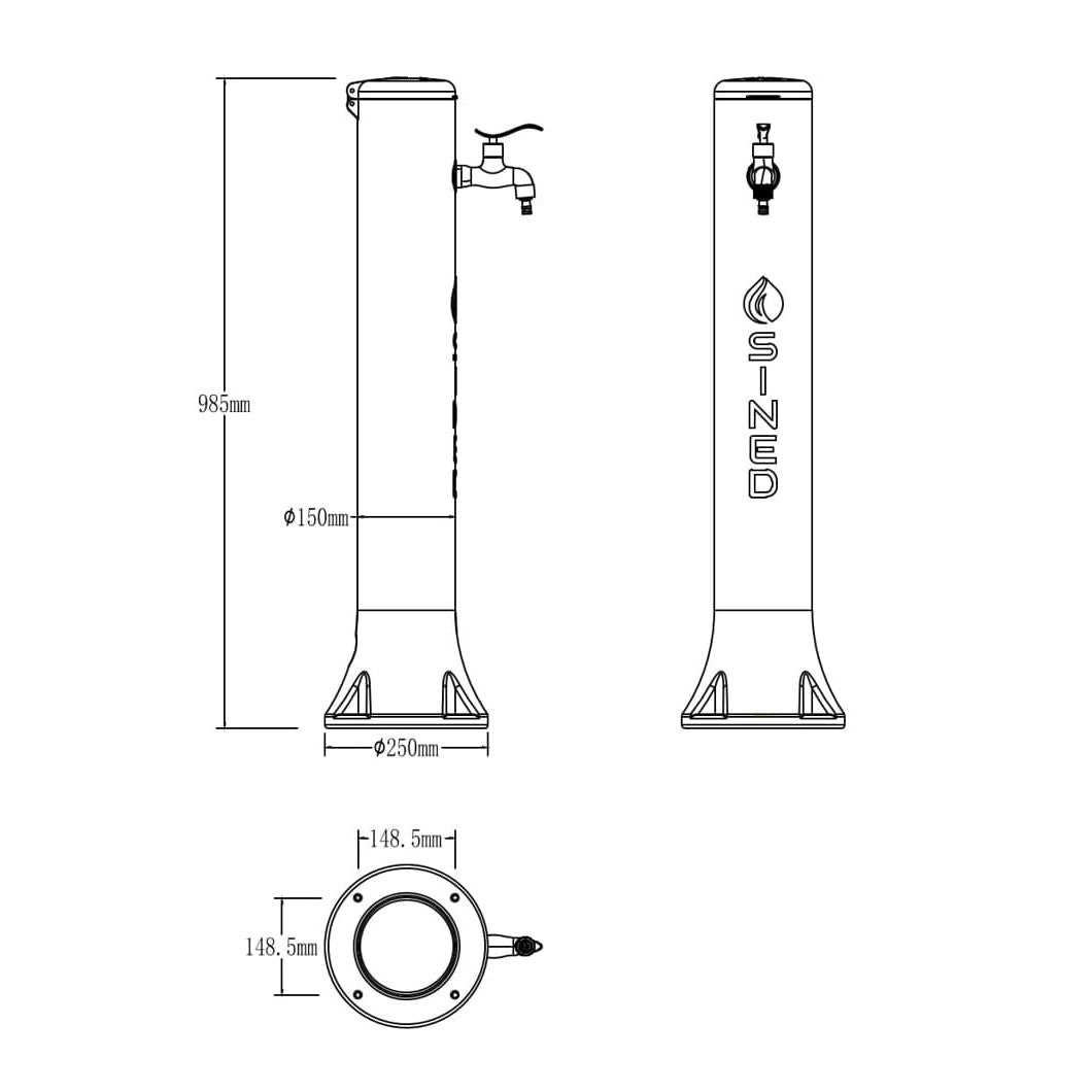 immagine-8-sined-tritone-fontanella-da-giardino-in-hdpe-con-gancio-portagomma-h-100-cm-tortora-ean-8025431017924