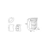 brevetti waf plust angolo bartolomeo light in out bianco