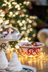 guzzini guzzini set 6 posti tavola harmonia natalizia porcellana bianco rosso 18 pz ean 8008392412441