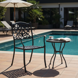 Bizzotto – Ivrea – Stuhl – Armlehnen – Anthrazit – Aluminium – stapelbar – 8051836109230